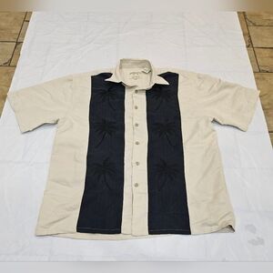 Bamboo Cay Embroidered Pacific Palm Shirt Men’s Sz M